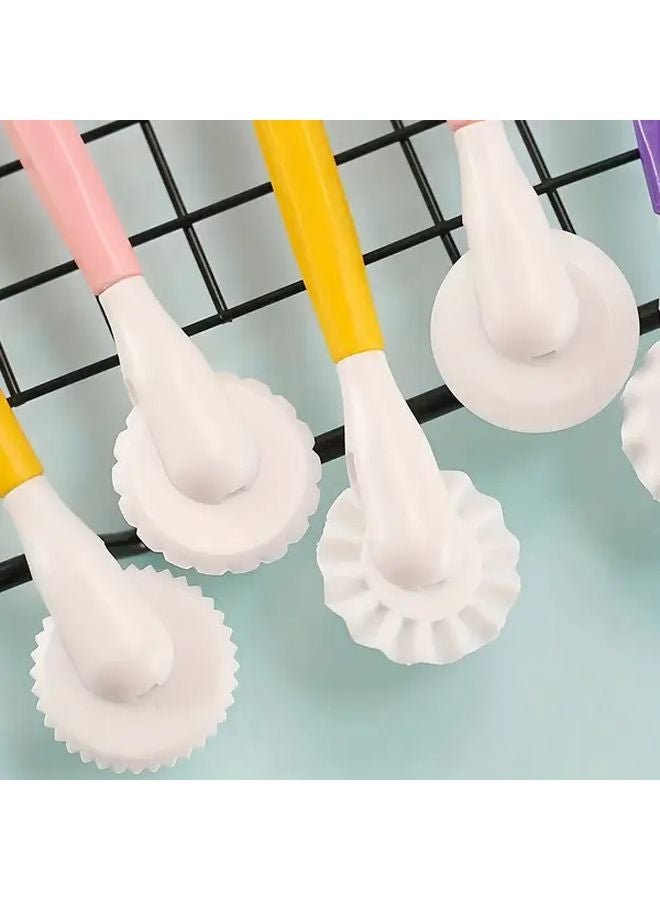 Cake Decorating Kit with Color Coded Tools Round Heart Leaf Star Cutters and Textured Roller - Image 2